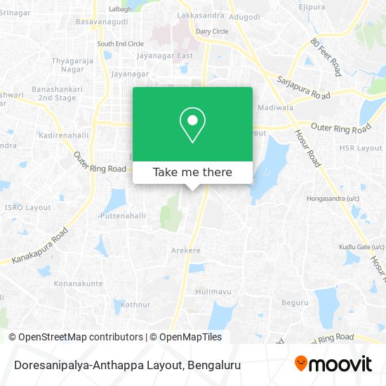 Doresanipalya-Anthappa Layout map