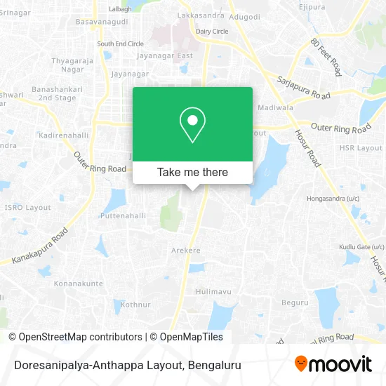 Doresanipalya-Anthappa Layout map