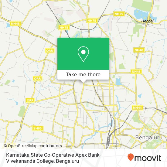 Karnataka State Co-Operative Apex Bank-Vivekananda College map