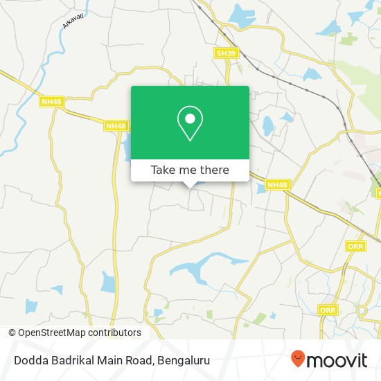 Dodda Badrikal Main Road map