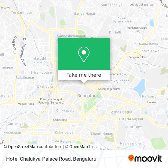 Hotel Chalukya-Palace Road map