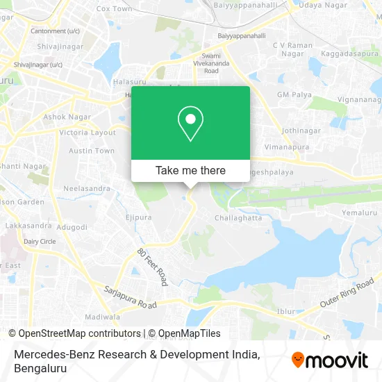 Mercedes-Benz Research & Development India map