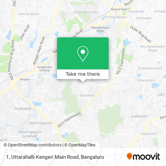 1, Uttarahalli-Kengeri Main Road map