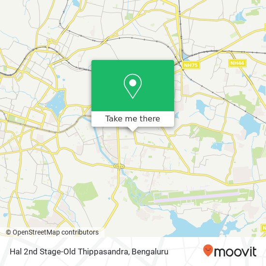 Hal 2nd Stage-Old Thippasandra map