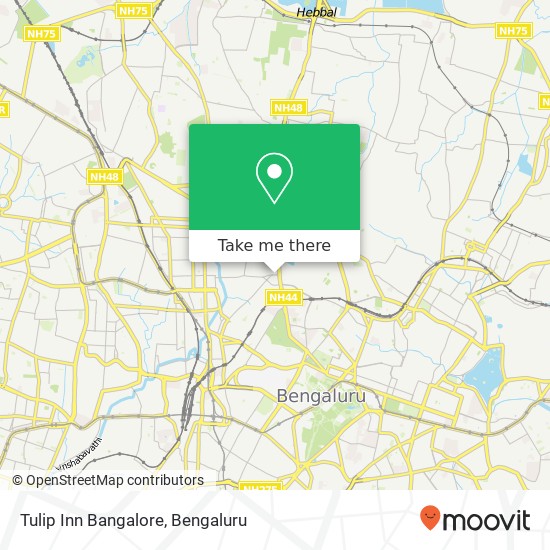 Tulip Inn Bangalore map