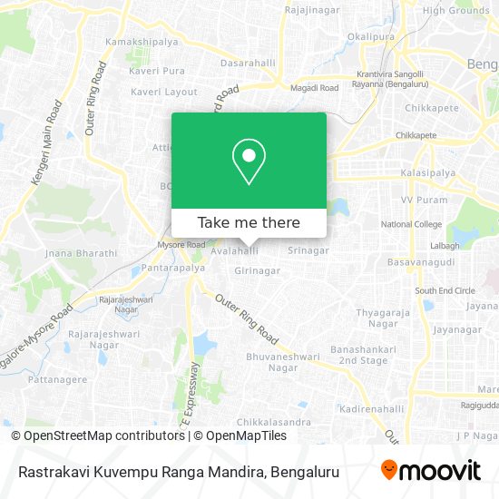 Rastrakavi Kuvempu Ranga Mandira map