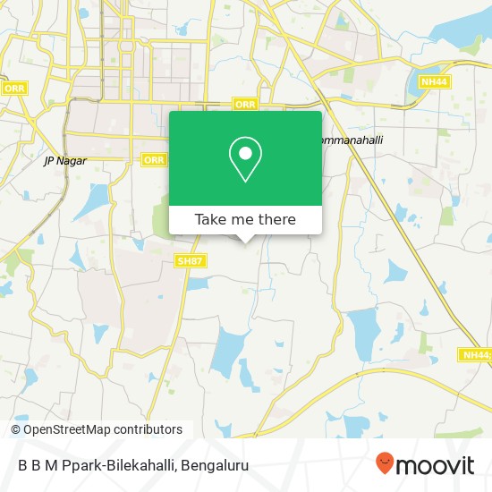 B B M Ppark-Bilekahalli map