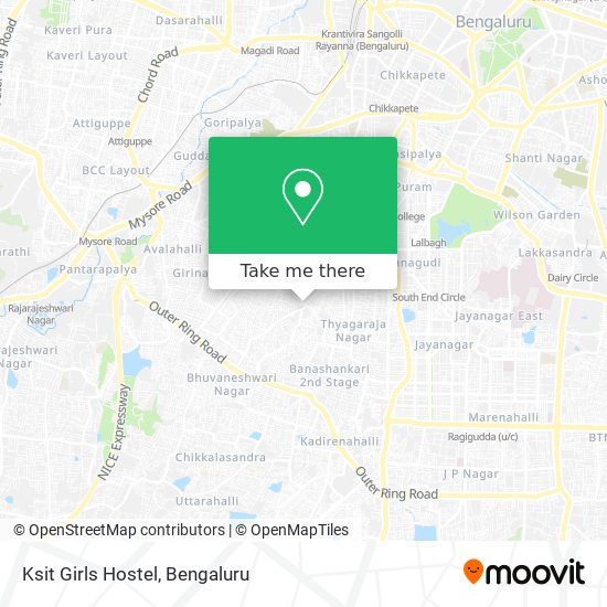 Ksit Girls Hostel map