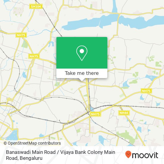 Banaswadi Main Road / Vijaya Bank Colony Main Road map