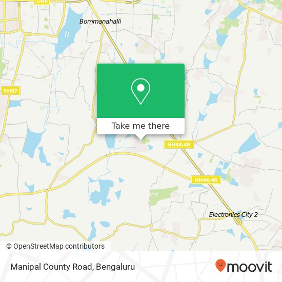 Manipal County Road map