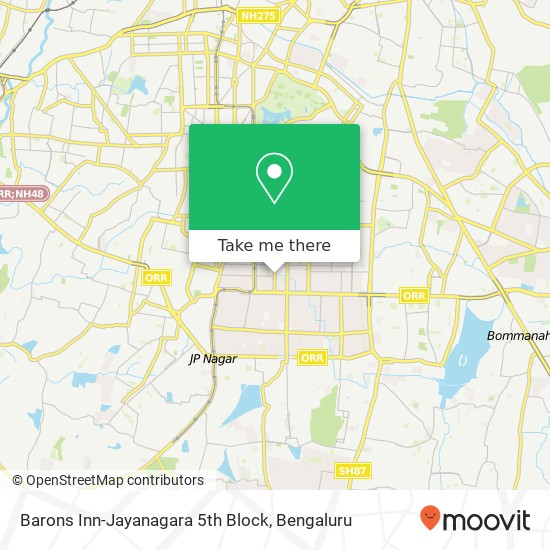 Barons Inn-Jayanagara 5th Block map