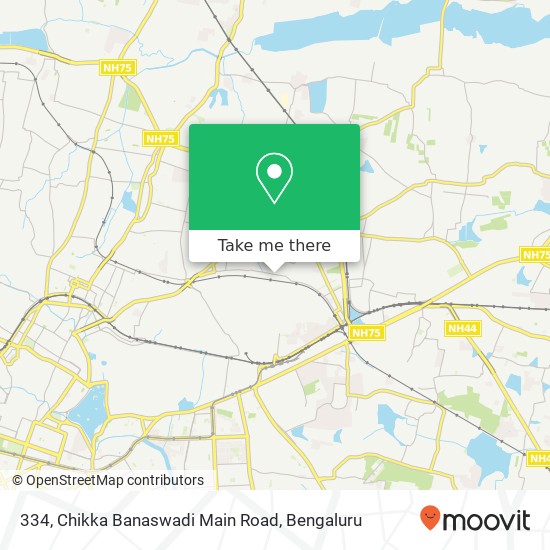 334, Chikka Banaswadi Main Road map