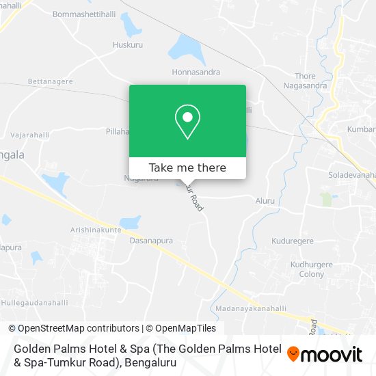 Golden Palms Hotel & Spa (The Golden Palms Hotel & Spa-Tumkur Road) map