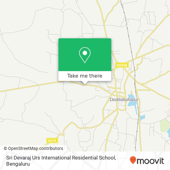 Sri Devaraj Urs International Residential School map