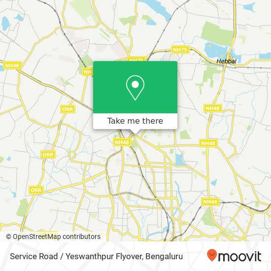 Service Road / Yeswanthpur Flyover map