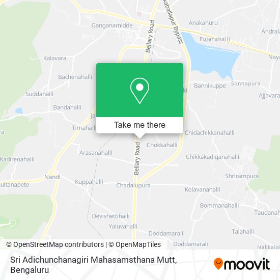 Sri Adichunchanagiri Mahasamsthana Mutt map