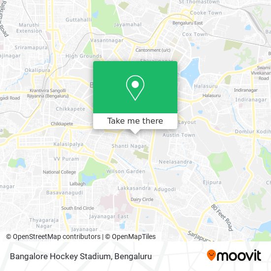 Bangalore Hockey Stadium map