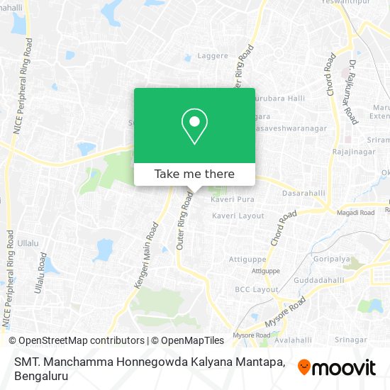 SMT. Manchamma Honnegowda Kalyana Mantapa map