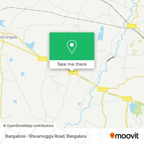 Bangalore - Shivamogga Road map