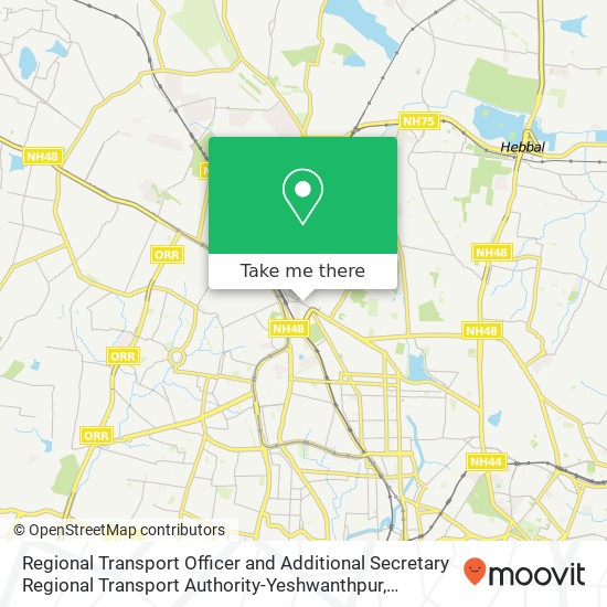 Regional Transport Officer and Additional Secretary Regional Transport Authority-Yeshwanthpur map