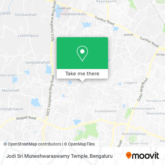 Jodi Sri Muneshwaraswamy Temple map