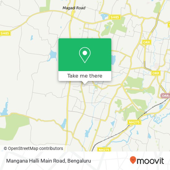 Mangana Halli Main Road map