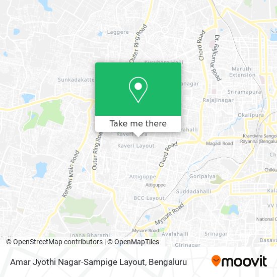 Amar Jyothi Nagar-Sampige Layout map