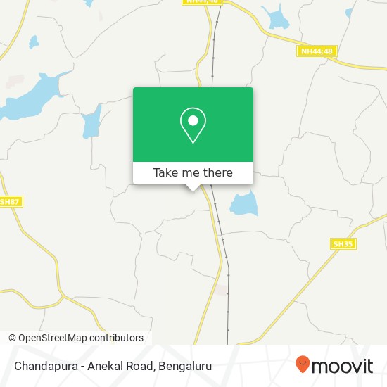 Chandapura - Anekal Road map
