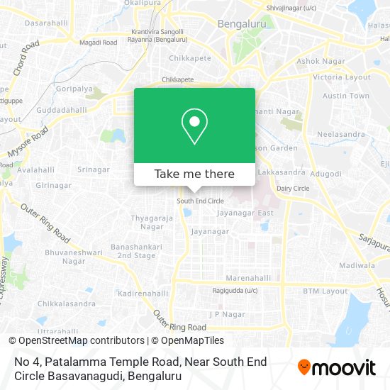 No 4, Patalamma Temple Road, Near South End Circle Basavanagudi map