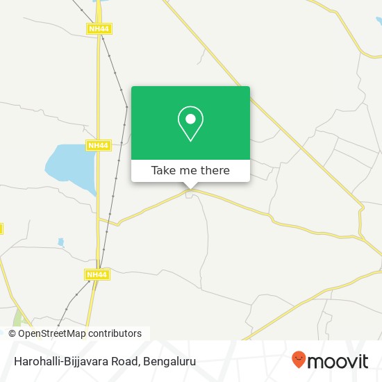 Harohalli-Bijjavara Road map