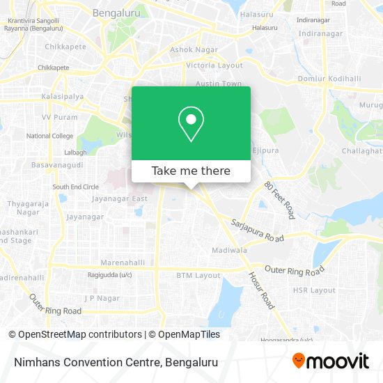 Nimhans Convention Centre map