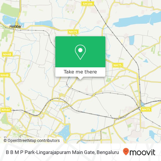 B B M P Park-Lingarajapuram Main Gate map