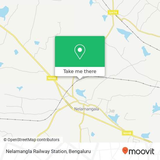 Nelamangla Railway Station map