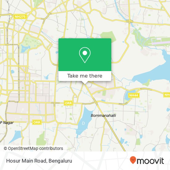 Hosur Main Road map