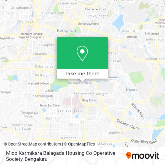 Mico Karmikara Balagada Housing Co Operative Society map
