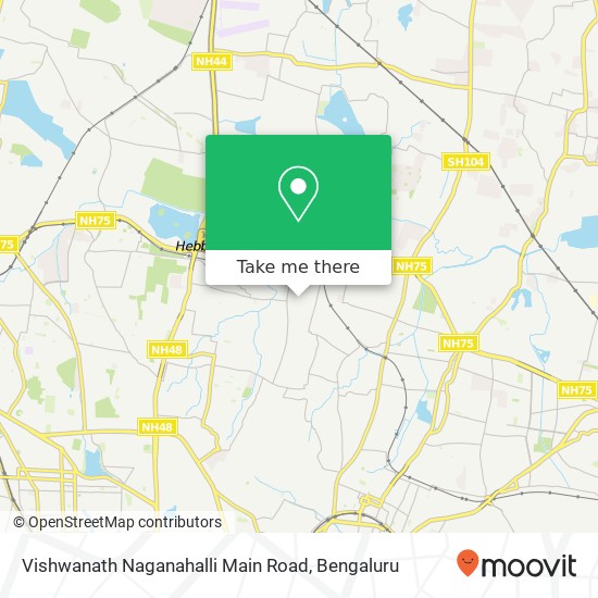 Vishwanath Naganahalli Main Road map