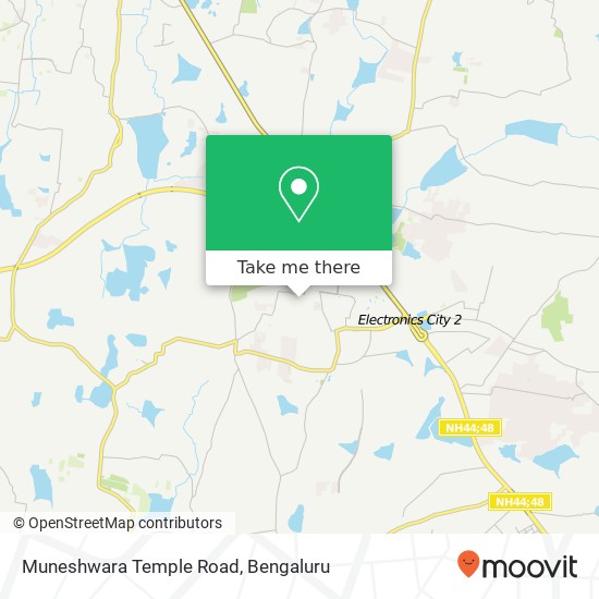 Muneshwara Temple Road map