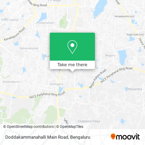 Doddakammanahalli Main Road map