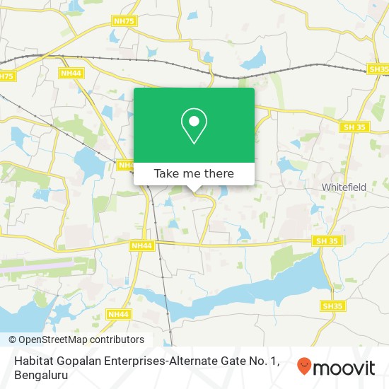 Habitat Gopalan Enterprises-Alternate Gate No. 1 map