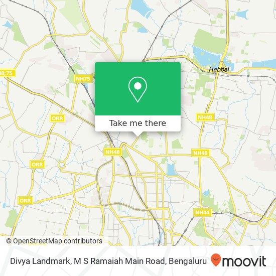 Divya Landmark, M S Ramaiah Main Road map