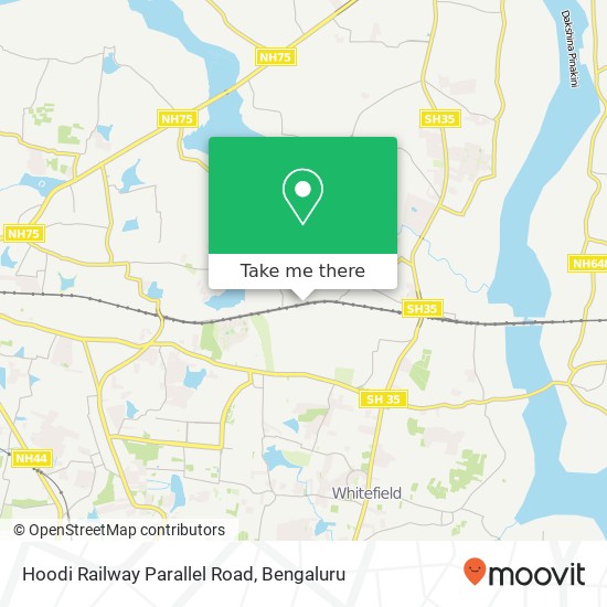 Hoodi Railway Parallel Road map