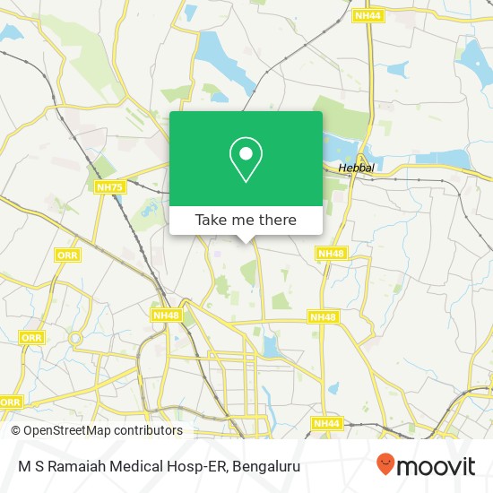 M S Ramaiah Medical Hosp-ER map