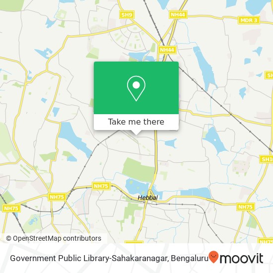 Government Public Library-Sahakaranagar map