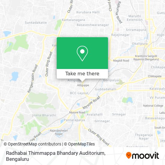 Radhabai Thimmappa Bhandary Auditorium map