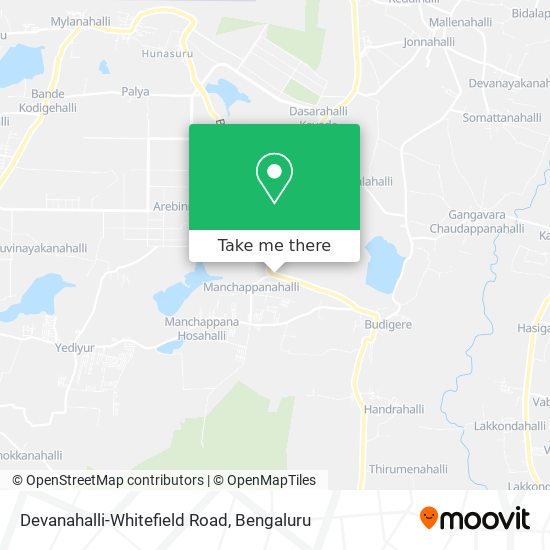 Devanahalli-Whitefield Road map