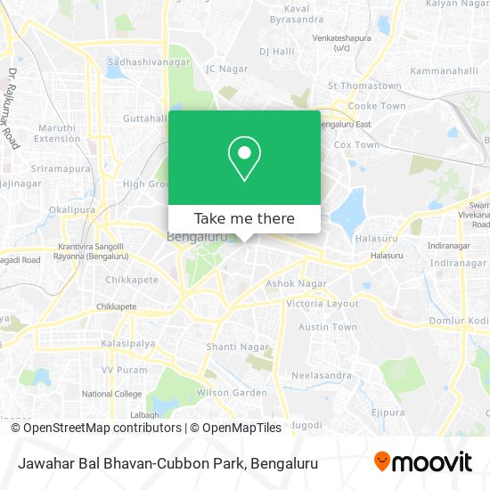 Jawahar Bal Bhavan-Cubbon Park map