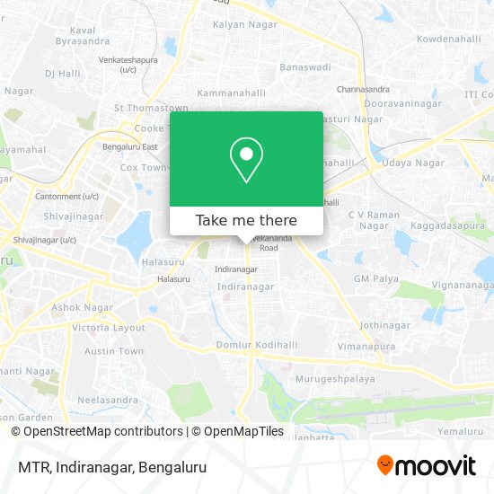 MTR, Indiranagar map
