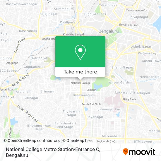 National College Metro Station-Entrance C map