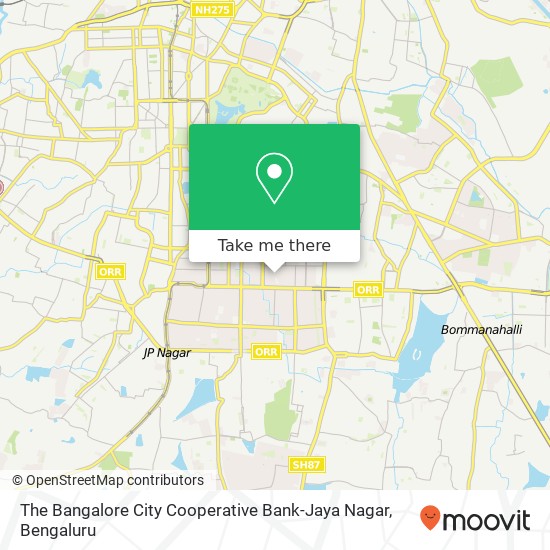 The Bangalore City Cooperative Bank-Jaya Nagar map