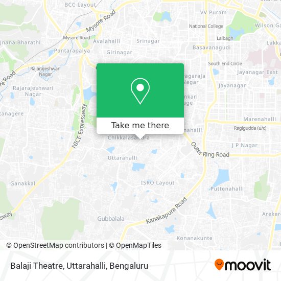 Balaji Theatre, Uttarahalli map